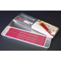 Crayons Graphite - 6 Pièces 2h/hb/2b/4b/6b/8b - Boîte Métal - Cretacolor Cleos