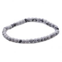 Bracelet Howlite Blanche - Perles 4 Mm - Camille Ambiance Nature