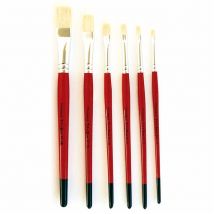 Brosse Plate - Soie De Porc Blanches N°10 - Oz International