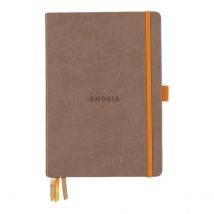 Carnet - Format A5 14.8 X 21 Cm - Goalbook - Rhodia - 240 Pages Pointillées - Taupe