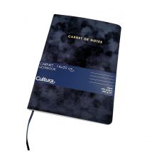 Carnet A5 Ligné - 192p - Velours Bleu - Cultura