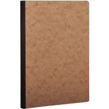 Carnet Broché - Format A5 14.8 X 21 Cm - Age Bag - Clairefontaine - 192 Pages Petits Carreaux - Marron