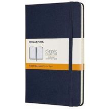 Carnet - 11.5 X 17.5 Cm - Moleskine - Pages Lignées - Bleu Saphir