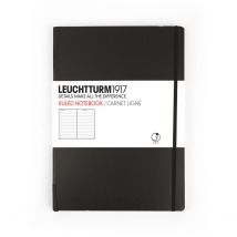 Carnet Leuchtturm1917 - Noir - A5 14,5 X 21 Cm - 251 Pages Numérotées Lignées