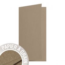 5 Cartes Pliées Grain De Pollen 105x210 Mm - Ficelle - Grain De Pollen