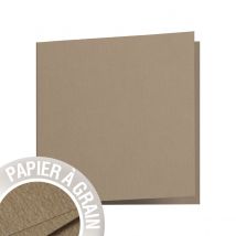 5 Cartes Pliées Grain De Pollen 135x135 Mm - Ficelle - Grain De Pollen