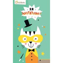 Carnet - 12 Invitations - Animaux - Avenue Mandarine