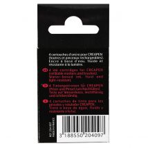 Herbin Creapen - Cartouche D'Encre - Noir - Encre À L'Eau - Pack De 4 - Jacques Herbin