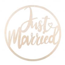 Cercle En Bois - Just Married - 30 Cm De Diamètre - Rayher