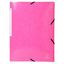 Chemise À Élastique 3 Rabats A4 - Maxi Capacity - Carton - Exacompta - Rose