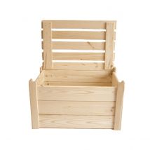 Coffre Bois Jouet - 53x37x29.5 Cm