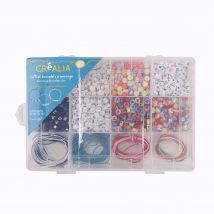 Coffret Bracelets À Message 1200 Perles Lettres Et Cordons - Créalia - Créalia enfants