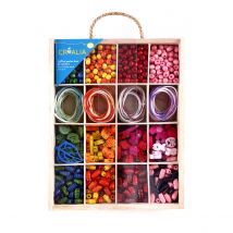 Coffret Perles En Bois, Breloques Et Liens - Créalia - Créalia enfants