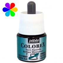 Encre Aquarelle Colorex Pébéo - 45 Ml - Bleu D'Orient