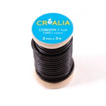 Cordon Cuir 2 Mm X 3 M Créalia - Marron