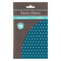 Coupon Tissu - Étoiles Lagon Fonce- 45x55 Cm - Frou Frou - Frou-Frou