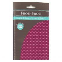 Coupon Tissu - Pois Fuchsia - 45x55 Cm - Frou Frou - Frou-Frou