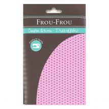 Tissu - 45x55cm - Pois Fushia Clair - 100% Coton - Frou-Frou