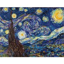 Kit Broderie Diamant - Diamond Dotz - Diamond Dotz - La Nuit Étoilée Van Gogh