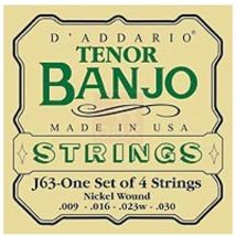 D'Addario Tenor - Cordes Pour Banjo - Acier Nickelé - Medium, .009 / .016 / .023 / .030