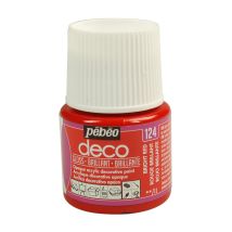 Peinture Déco Pébéo Brillante 45 Ml - Rouge Brillant