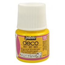 Peinture Pébéo Déco Mat 45 Ml - Jaune Soleil