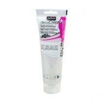 Peinture Décocrème Pébéo 120 Ml - Nacré Argent Pâle