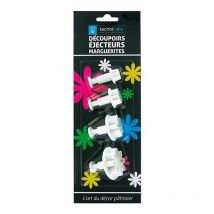 4 Découpoirs Éjecteurs Marguerite - Technicake - Patisdecor