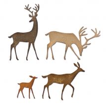 Matrices De Découpe Thinlits Sizzix - Cerf - 4 Pièces