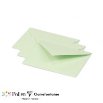 20 Enveloppes Pollen 75x100 Mm - Vert - Clairefontaine