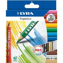 Étui De 12 Crayons De Couleur Aquarelable Triple One - Giotto