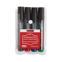 Lot De 4 Marqueurs - Prockey - Pointe Biseautée - Uni-ball - Uni Pin