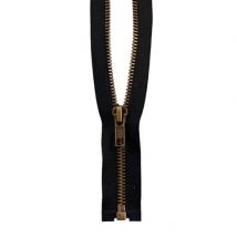 Fermeture À Glissière Laiton - 35cm - Noire - Roanne Gros