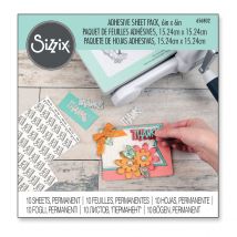 10 Feuilles Adhésives Sizzix - 15 X 15 Cm Scrapbooking