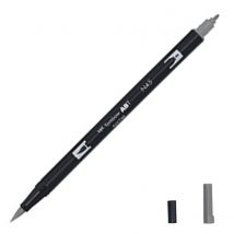 Feutre Pinceau Abt À Double Pointe - Tombow - N45 - Gris Froid 10