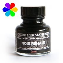 Flacon Encre Permanente - 30ml - Noir Réhaut - Corect'Art