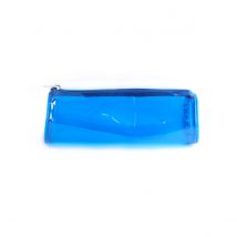Trousse Ronde Transparente - 1 Compartiment - Bleu Cobalt - Cultura