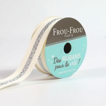 Bobinette Frou-frou - 4 M X 15 Mm - Gros Grain - Brillant Ivoire Nacre
