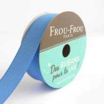 Bobinette Frou-frou - 6 M X 16 Mm - Gros Grain - Ciel Intense