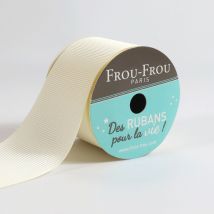 Bobinette Frou-frou - 4 M X38 Mm - Gros Grain - Ivoire Nacre