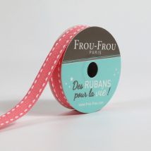 Bobinette Frou-frou - 4 M X 10 Mm - Gros Grain - Surpique Corail