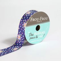 Bobinette Frou-frou - 4 M X 16 Mm - Gros Grain - Thème Navy