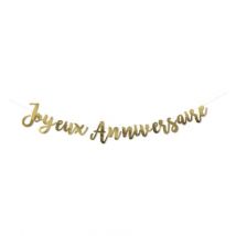 Guirlande Joyeux Anniversaire - Or Métallisé