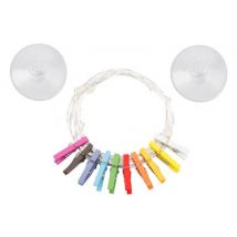 Guirlande Lumineuse Avec 10 Épingles Multicolores - Kikkerland