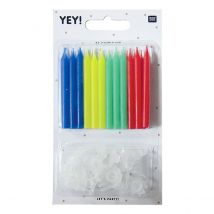 Kit De 24 Bougies Avec Support - Rico - Rico Design