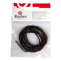 Lanières Rondes En Cuir De Chèvre 1,5mmø, Noir, 100 Cm, 2 Pièces - Rayher