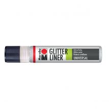 Liner Glitter - Peinture Pailletée - 25ml - Blanc - Marabu