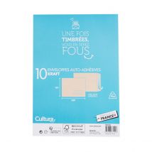 10 Enveloppes Kraft Adhésives - 162x229mm - Cultura