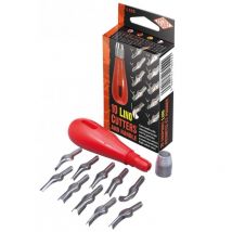 Lot De 10 Gouges Et 1 Manche Pour Linogravure - Essdee