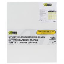 Lot De 2 Châssis - Toiles 100% Lin Monali - 8f / 46 X 38 Cm